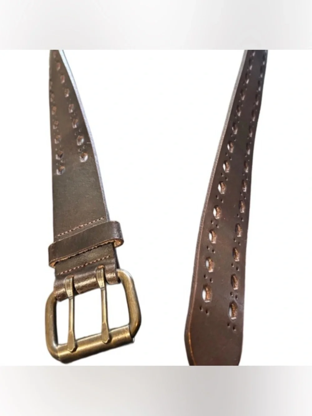 Italian Leather Belt Brown Made In Canada 1.5” Width 40” Length SZ Large Unisex